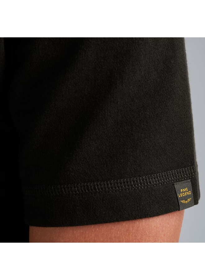 PTSS2509565 999 PME Legend Short sleeve r-neck heavy slub jersey Black