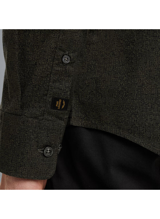 PSI2509238 8039 PME Legend LONG SLEEVE SHIRT Print on Ctn Stretch Beluga