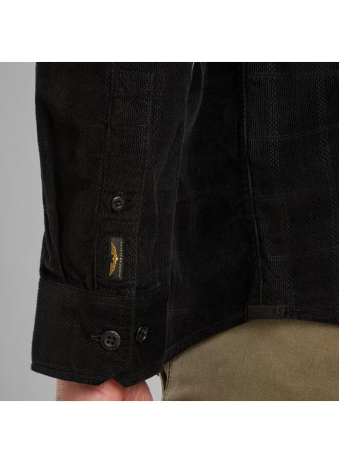 PSI2509242 9995 PME Legend LONG SLEEVE SHIRT Fine Corduroy Jet Black