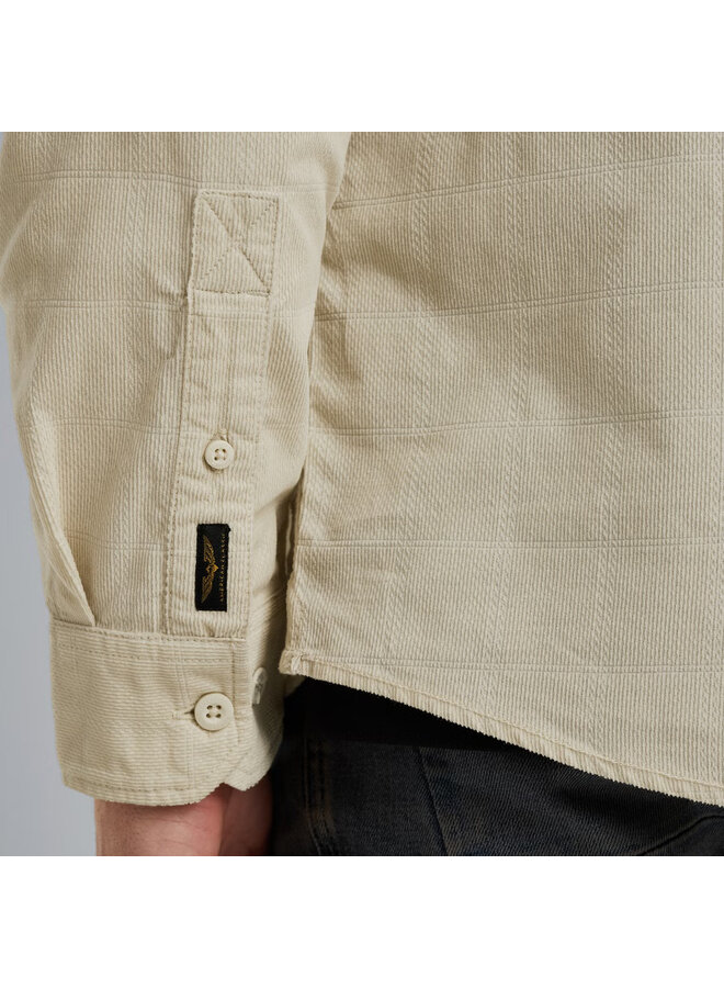 PSI2509242 7013 PME Legend LONG SLEEVE SHIRT Fine Corduroy Bone White