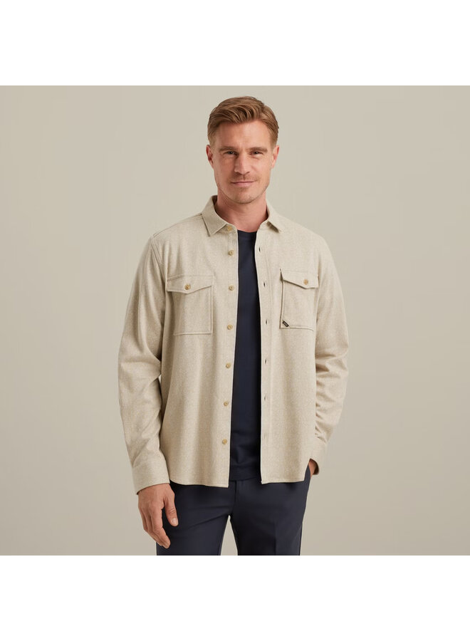 VSI2509228 7144 Vanguard Long Sleeve Shirt Jersey Herringbone White Pepper