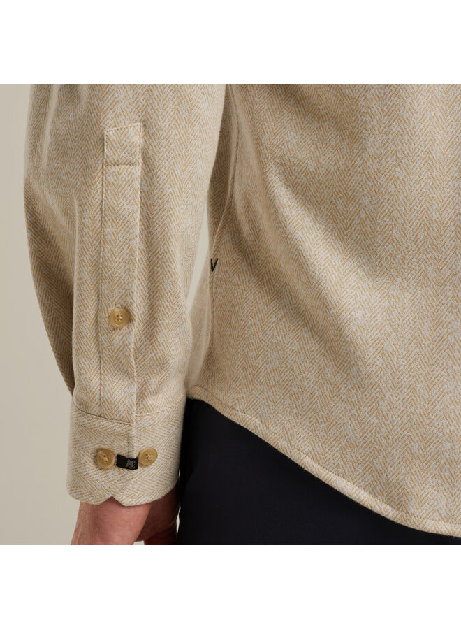 VSI2509228 7144 Vanguard Long Sleeve Shirt Jersey Herringbone White Pepper