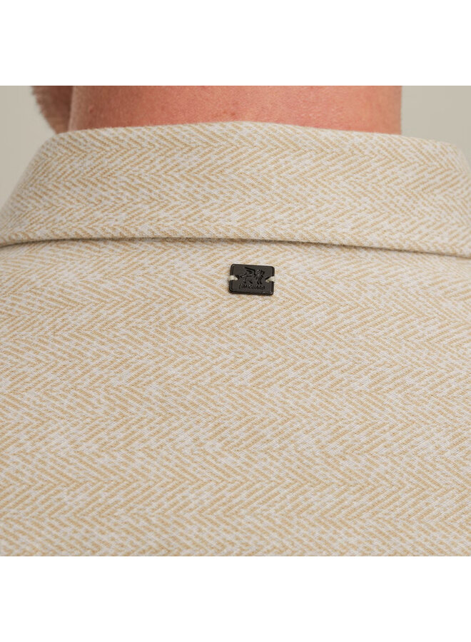 VSI2509228 7144 Vanguard Long Sleeve Shirt Jersey Herringbone White Pepper