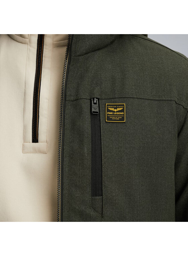 PJA2508106 6425 PME Legend Semi long jacket STRATOR Melange Twill Climbing Ivy