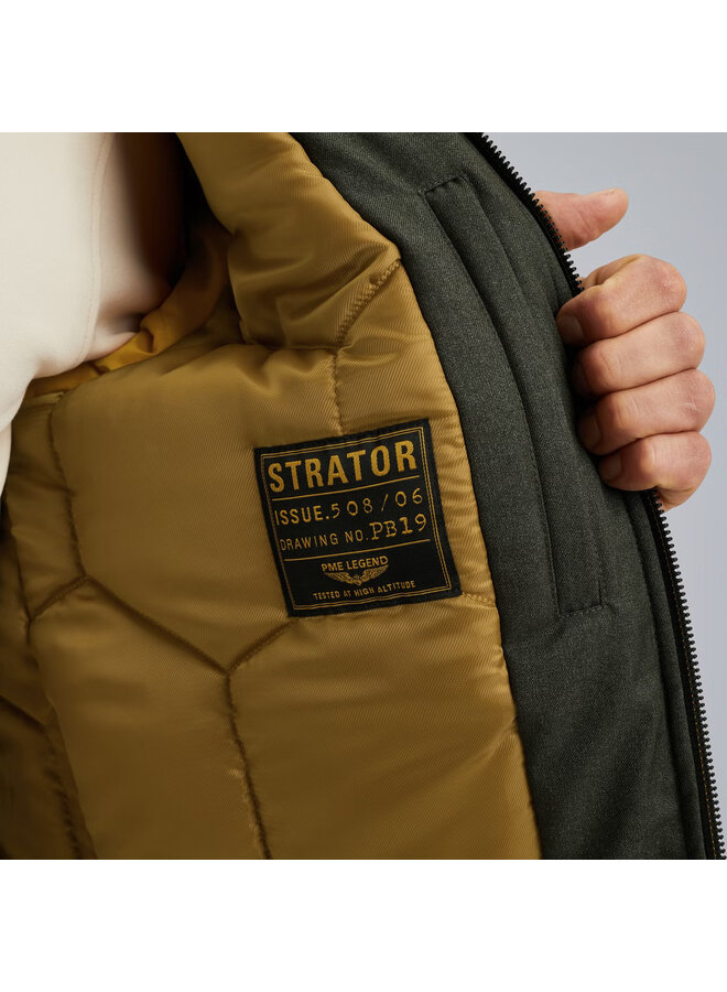 PJA2508106 6425 PME Legend Semi long jacket STRATOR Melange Twill Climbing Ivy