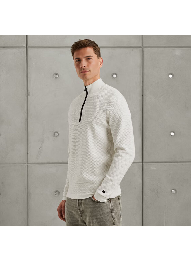 CKW2509330 9001 Cast Iron Half zip collar ecovero Vaporous Gray