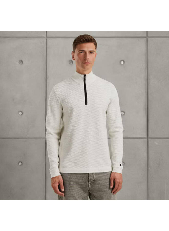 CKW2509330 9001 Cast Iron Half zip collar ecovero Vaporous Gray