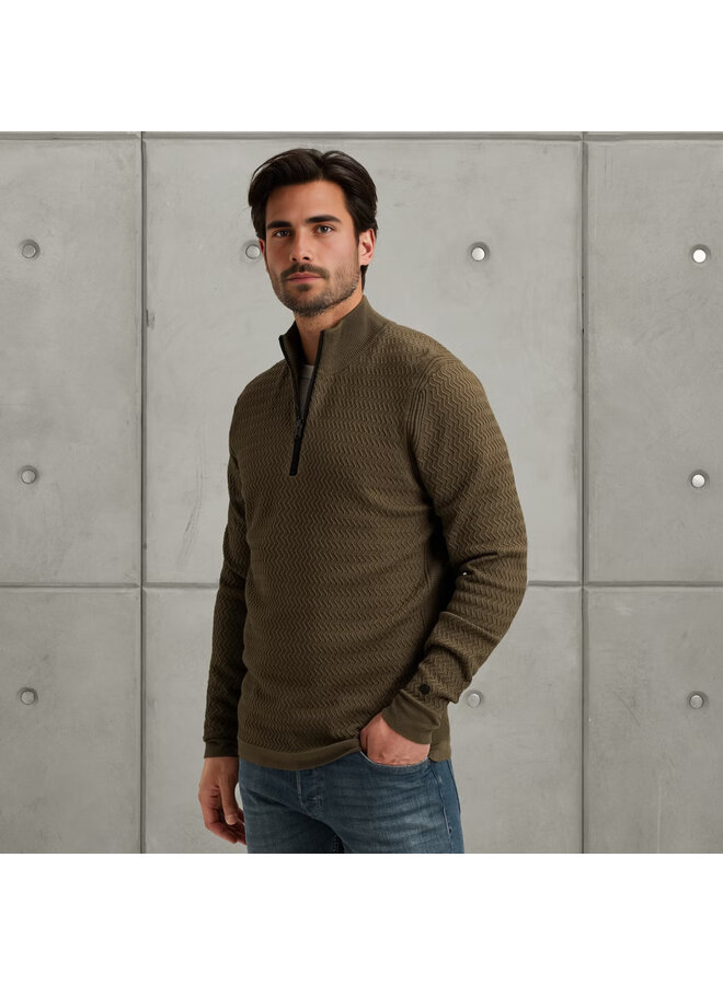 CKW2509330 6444 Cast Iron Half zip collar ecovero Crocodile