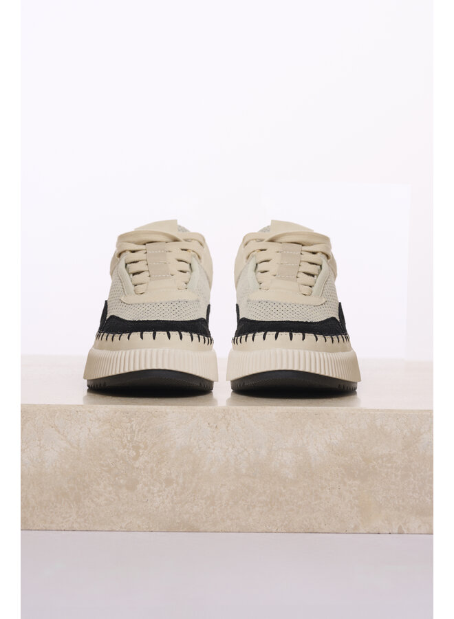 Rocco.1002511 Rino en Pelle Mixed material sneaker  Birch black