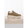 Willa.1002511 Rino en Pelle Sneaker with stitching details  Olive