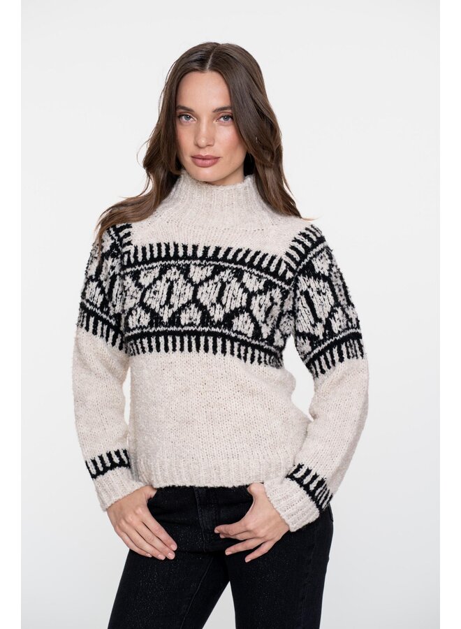 54581-70 720 Geisha Pullover nordic sand/black