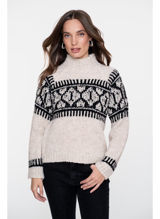 54581-70 720 Geisha Pullover nordic sand/black