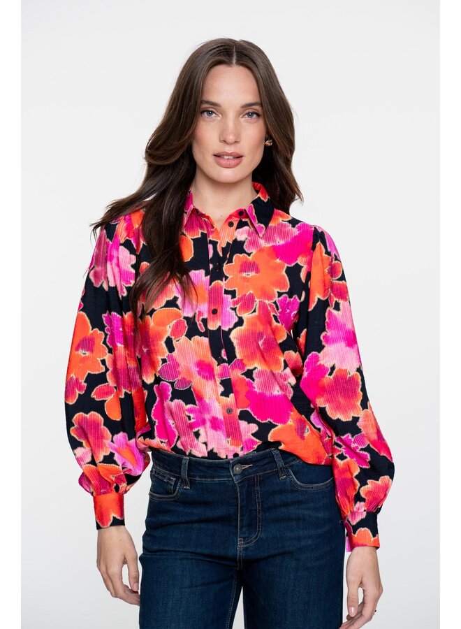 53632-20 420 Geisha Blouse print pink/black