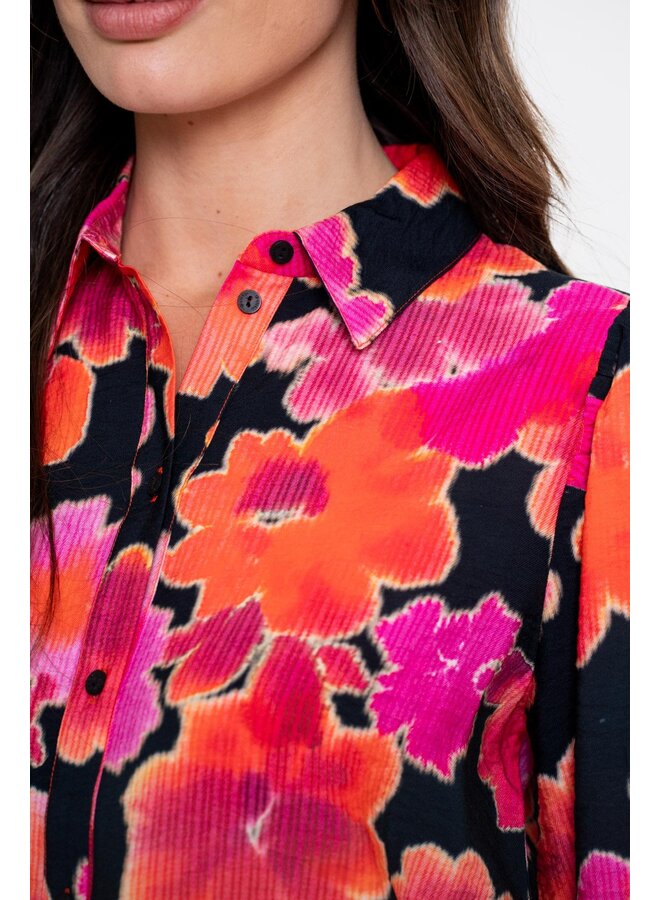 53632-20 420 Geisha Blouse print pink/black