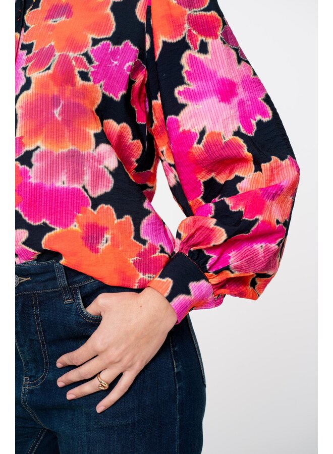 53632-20 420 Geisha Blouse print pink/black