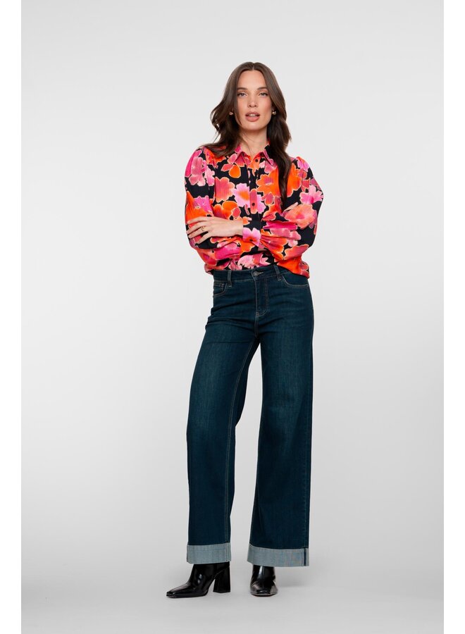 53632-20 420 Geisha Blouse print pink/black