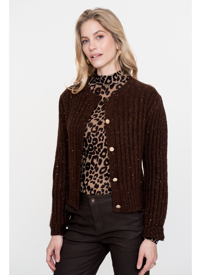 52524-14 720 Geisha Top mesh animal sand/brown