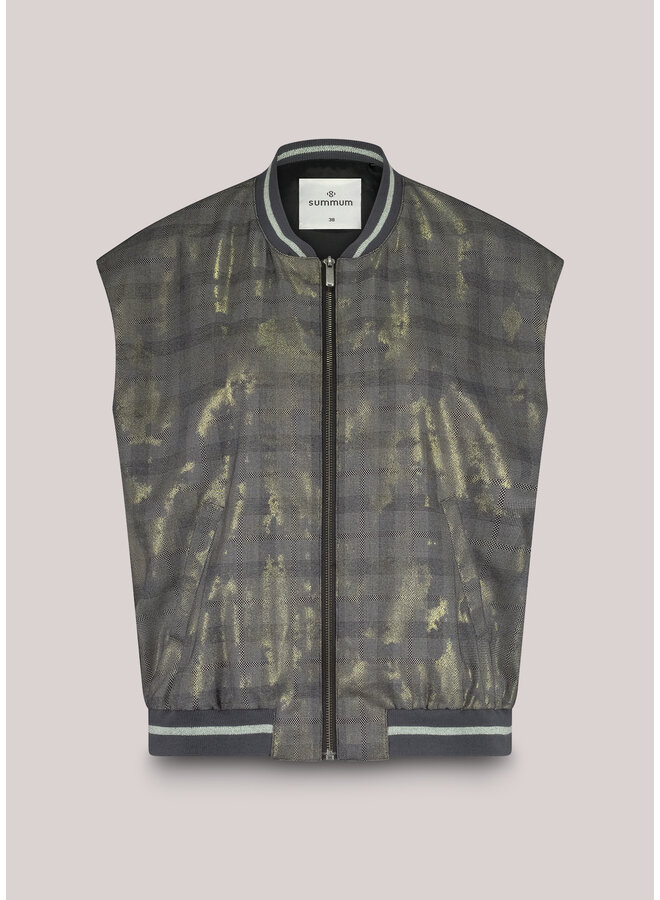 9s141-12279 990 Summum Gilet Check with foil Black