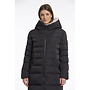 Keilafur.7002511 Rino & Pelle Long padded hooded coat with faux fur  Black stone