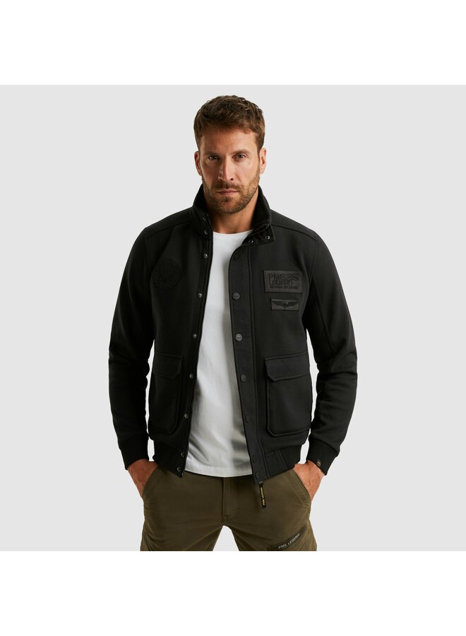 PSW2509456 999 PME Legend Zip jacket sherpa bonded fabric Black