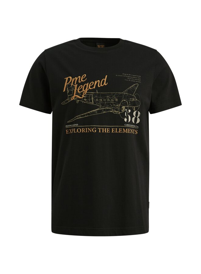 PTSS2510523 999 PME Legend Short sleeve r-neck single jersey Black