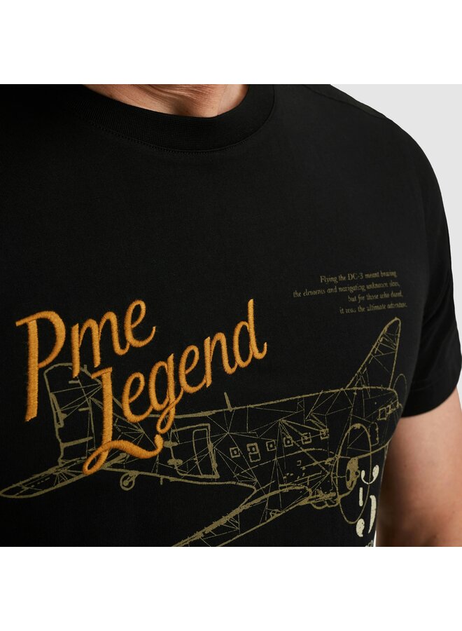 PTSS2510523 999 PME Legend Short sleeve r-neck single jersey Black