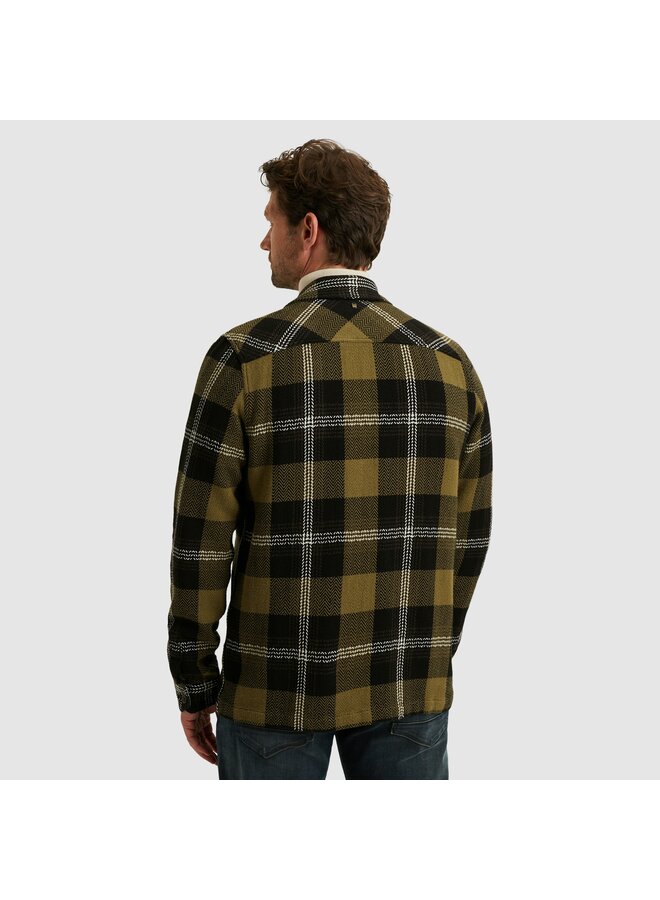 PSI2510216 6389 PME Legend LONG SLEEVE SHIRT yarn dye check Dusky Green