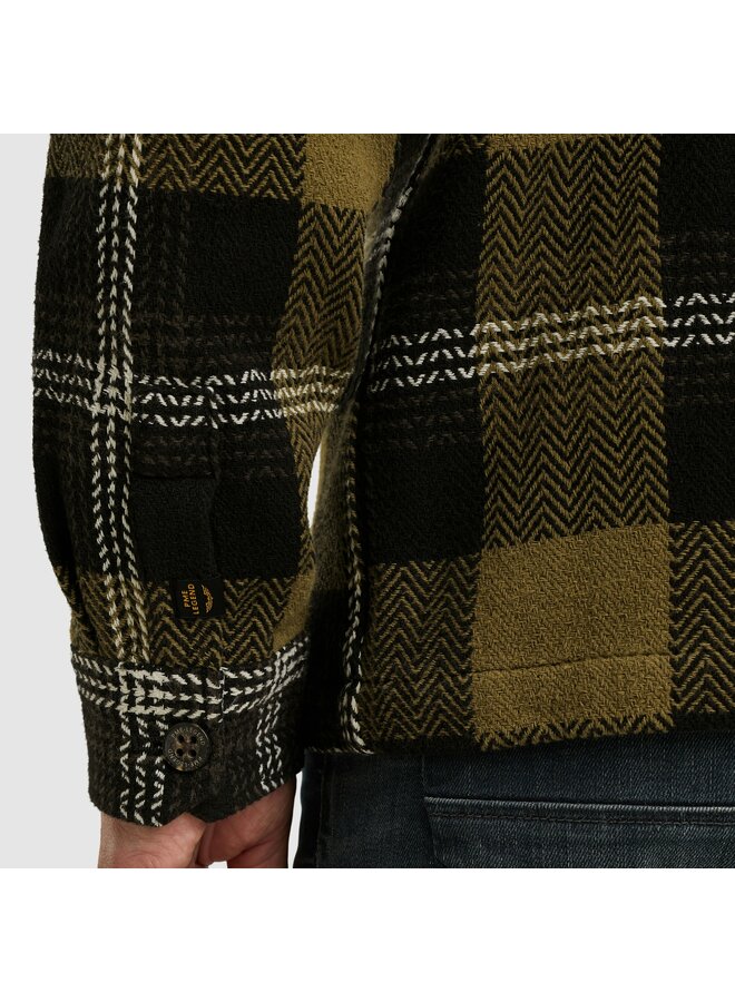 PSI2510216 6389 PME Legend LONG SLEEVE SHIRT yarn dye check Dusky Green