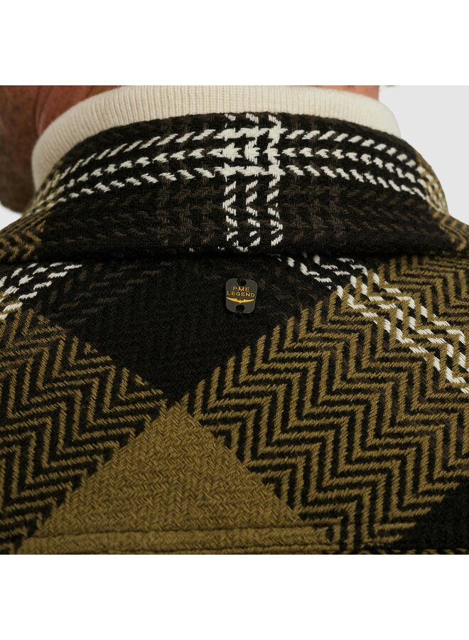 PSI2510216 6389 PME Legend LONG SLEEVE SHIRT yarn dye check Dusky Green