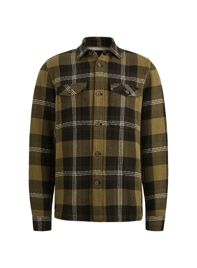 PSI2510216 6389 PME Legend LONG SLEEVE SHIRT yarn dye check Dusky Green