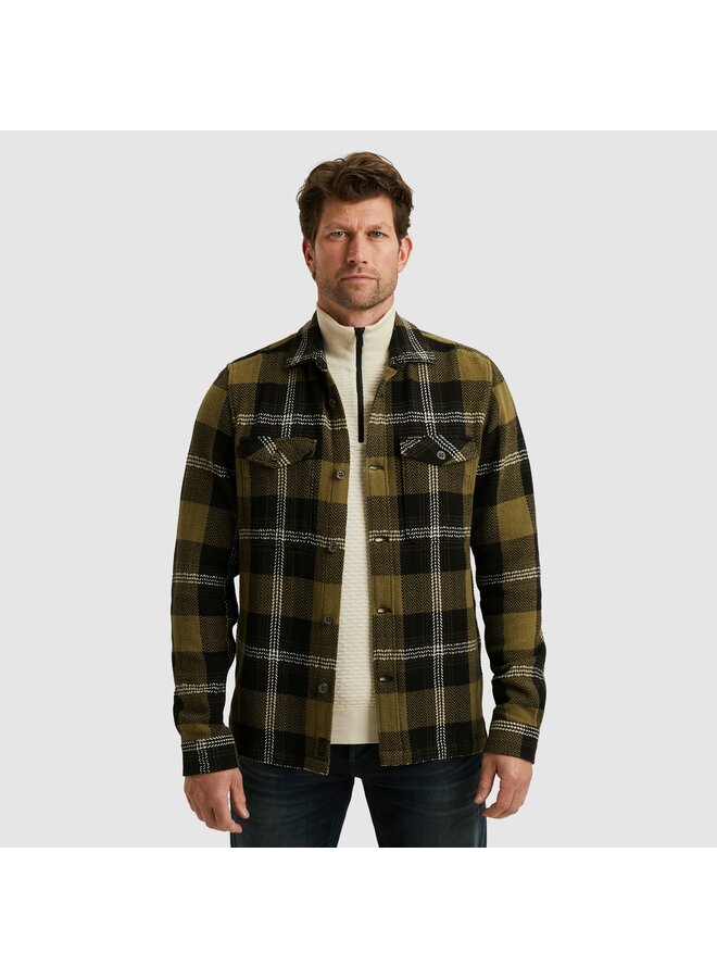 PSI2510216 6389 PME Legend LONG SLEEVE SHIRT yarn dye check Dusky Green