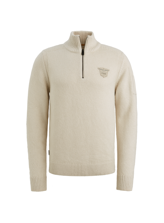 PKW2510314 910 PME Legend Half zip collar soft blend Bone White Melee