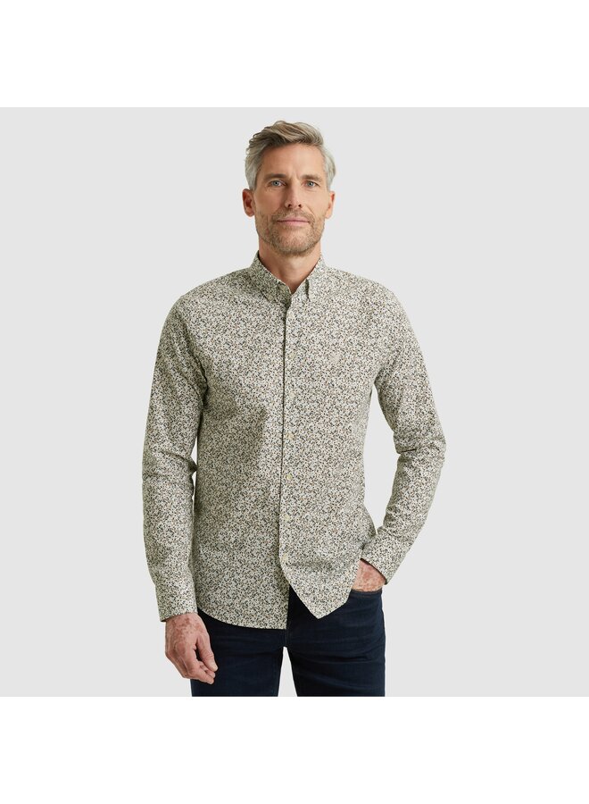 VSI2510252 7004 Vanguard LONG SLEEVE SHIRT Print on Poplin stretch Cloud Dancer