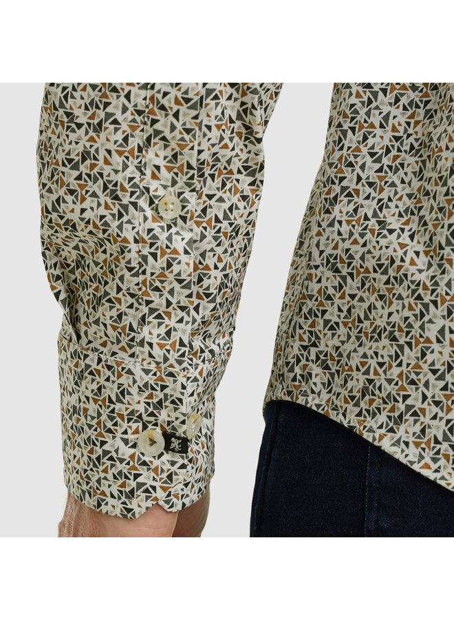 VSI2510252 7004 Vanguard LONG SLEEVE SHIRT Print on Poplin stretch Cloud Dancer