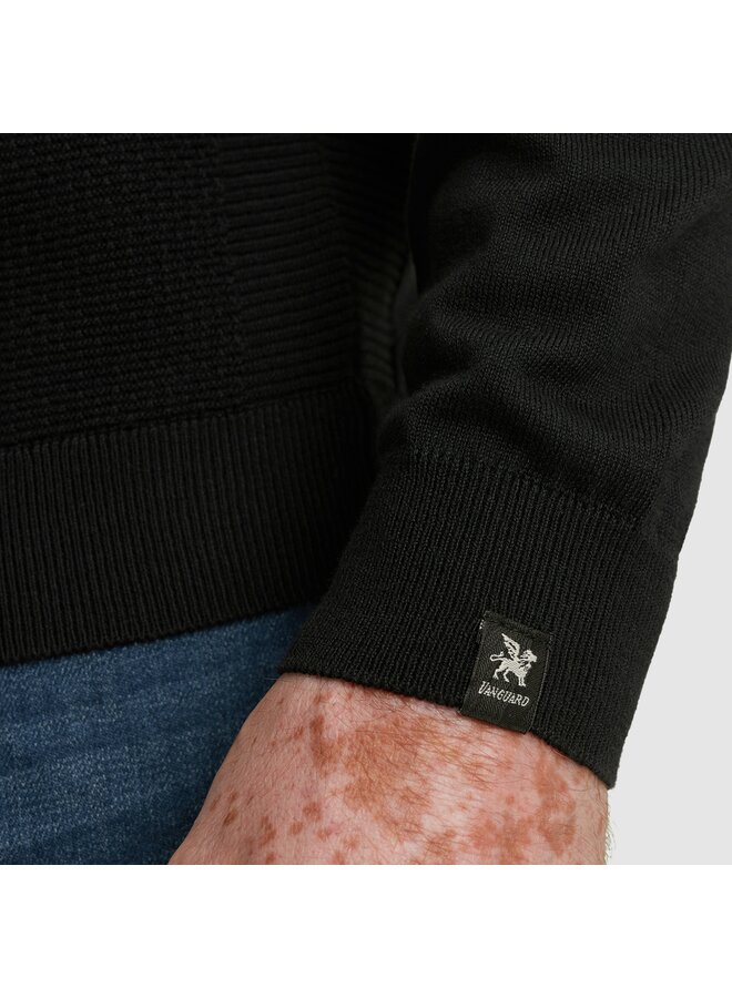 VKW2510340 9141 Vanguard Mock neck cotton  modal Black Beauty