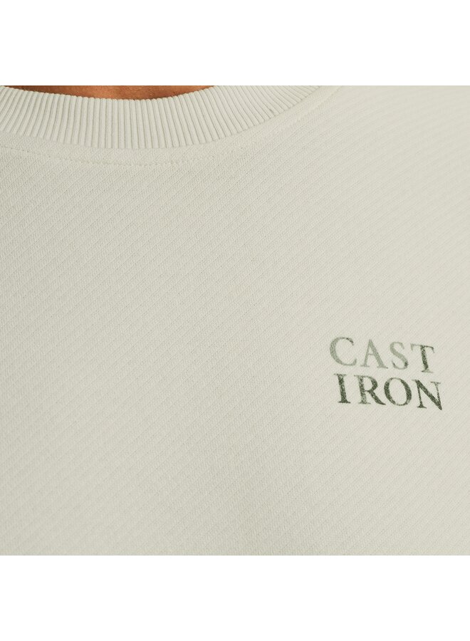 CSW2510448 9001 Cast Iron Long sleeve r-neck regular fit twill Vaporous Gray