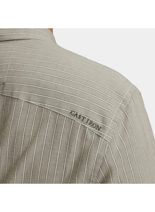 CSI2510261 6513 Cast Iron LONG SLEEVE SHIRT YD Stripe Brushed Kambaba