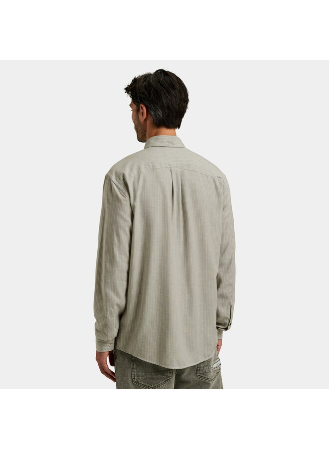 CSI2510261 6513 Cast Iron LONG SLEEVE SHIRT YD Stripe Brushed Kambaba