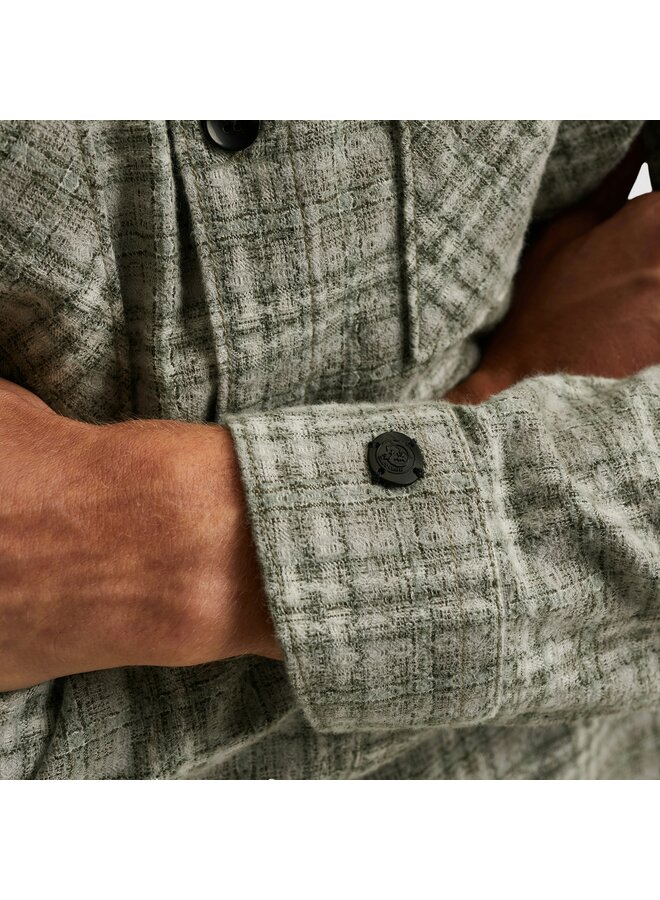 CSI2510252 9031 Cast Iron LONG SLEEVE SHIRT Dobby yarn dyed check Drizzle