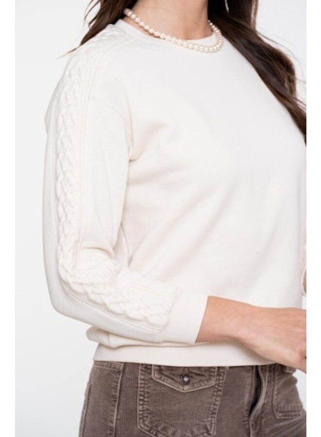 52590-24 010 Geisha Sweater knitted insert off-white