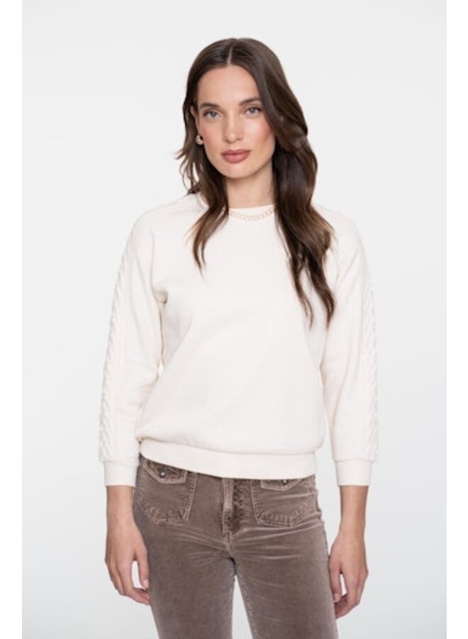 52590-24 010 Geisha Sweater knitted insert off-white