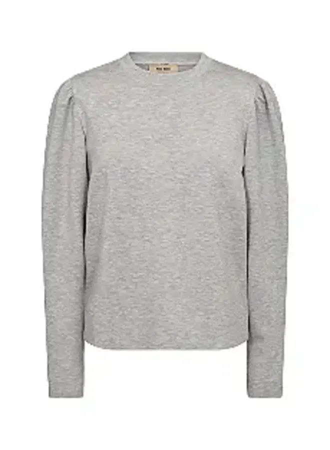 175330 919 Mos Mosh MM Winan O-LS Sweatshirt Grey Melange