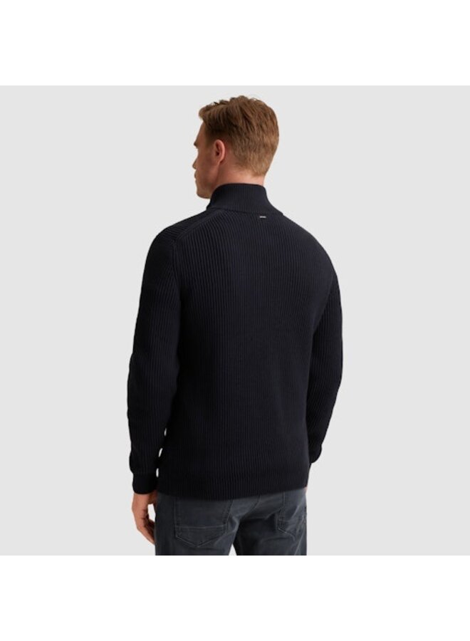 VKW2509328 5073 Vanguard Half zip collar cotton blend wool Sky Captain