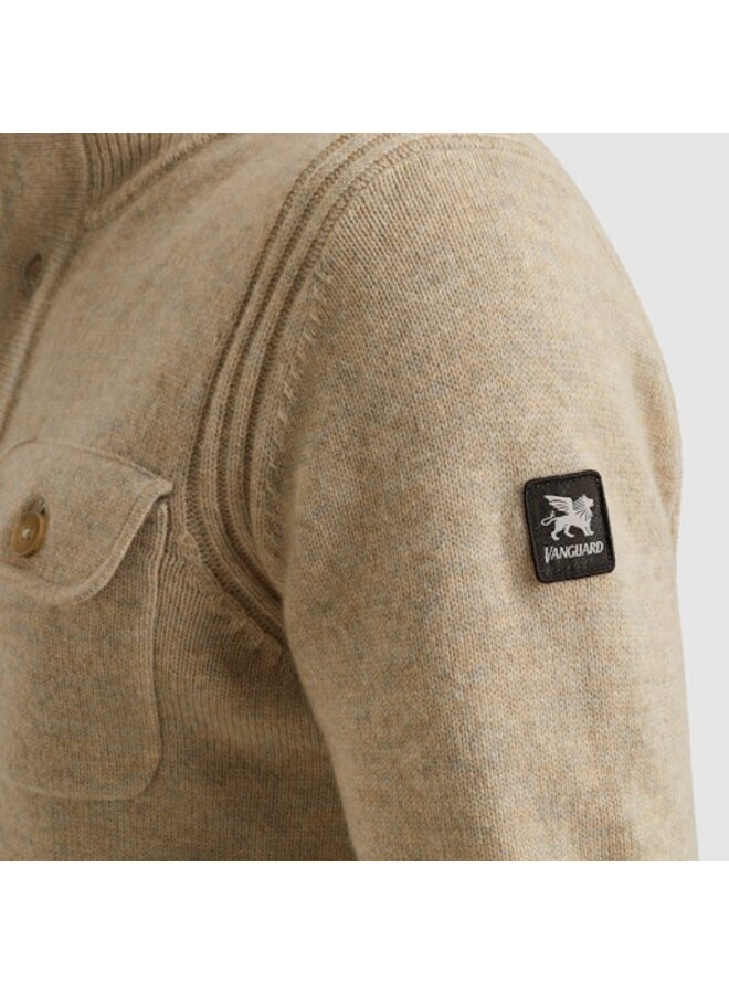 VKC2509372 7144 Vanguard Button jacket wool White Pepper