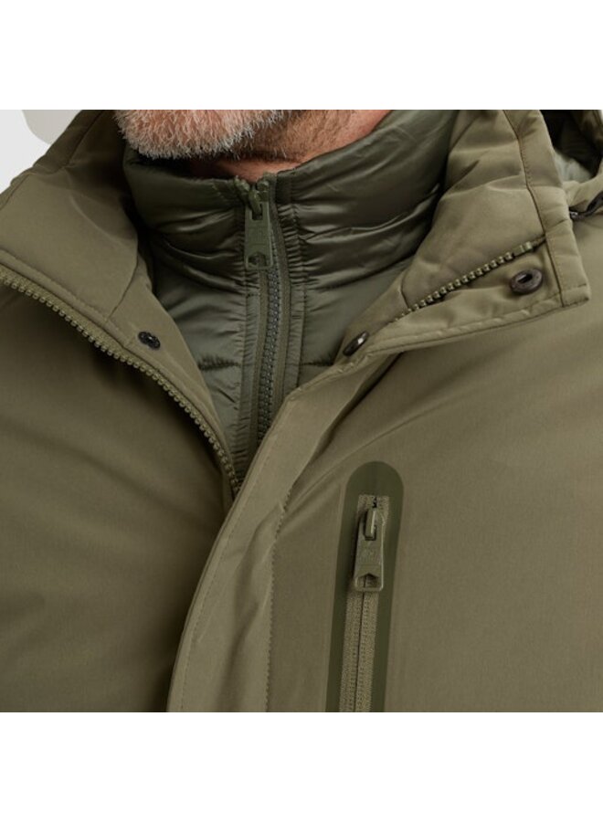 VJA2509176 6414 Vanguard Semi long jacket V-COAT DOUBLE Spundrop Dusty Olive