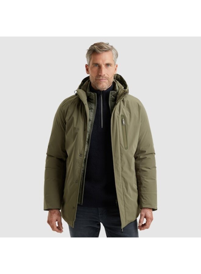 VJA2509176 6414 Vanguard Semi long jacket V-COAT DOUBLE Spundrop Dusty Olive