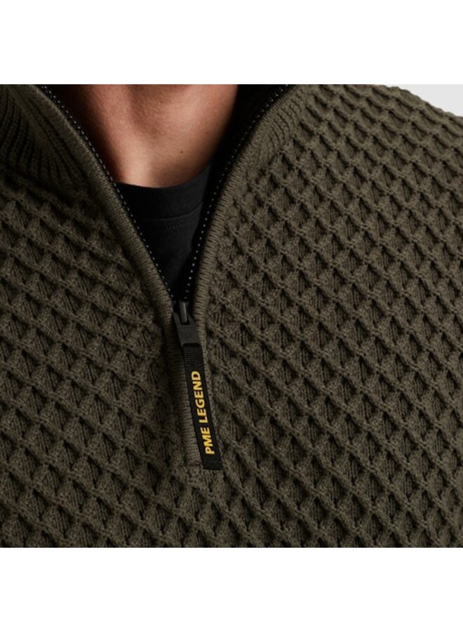 PKW2509324 8039 PME Legend Half zip collar cotton mix yarn Beluga
