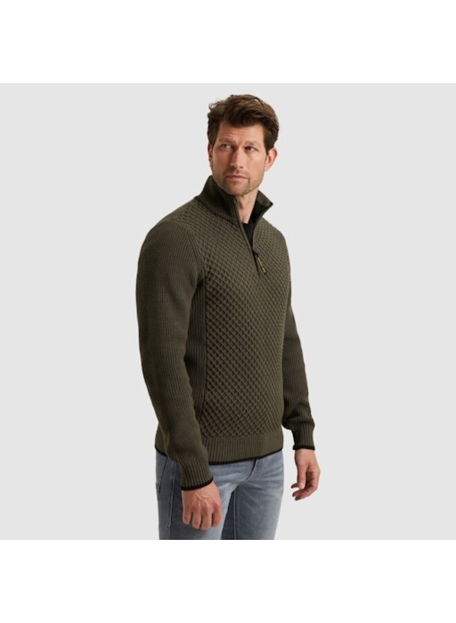 PKW2509324 8039 PME Legend Half zip collar cotton mix yarn Beluga