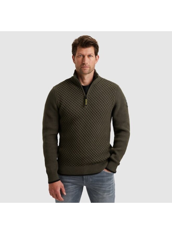 PKW2509324 8039 PME Legend Half zip collar cotton mix yarn Beluga