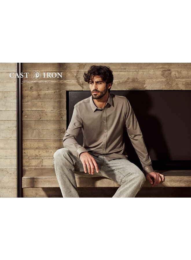 CSI2509223 6444 Cast Iron LONG SLEEVE SHIRT Tec Jersey Light Crocodile